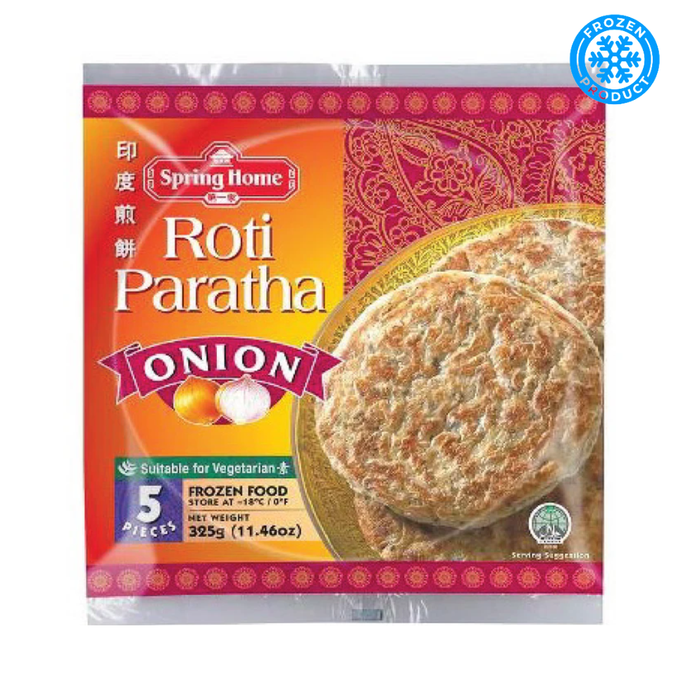 [Frozen] Bread Roti Paratha Plain with Onion 5pcs, 325g