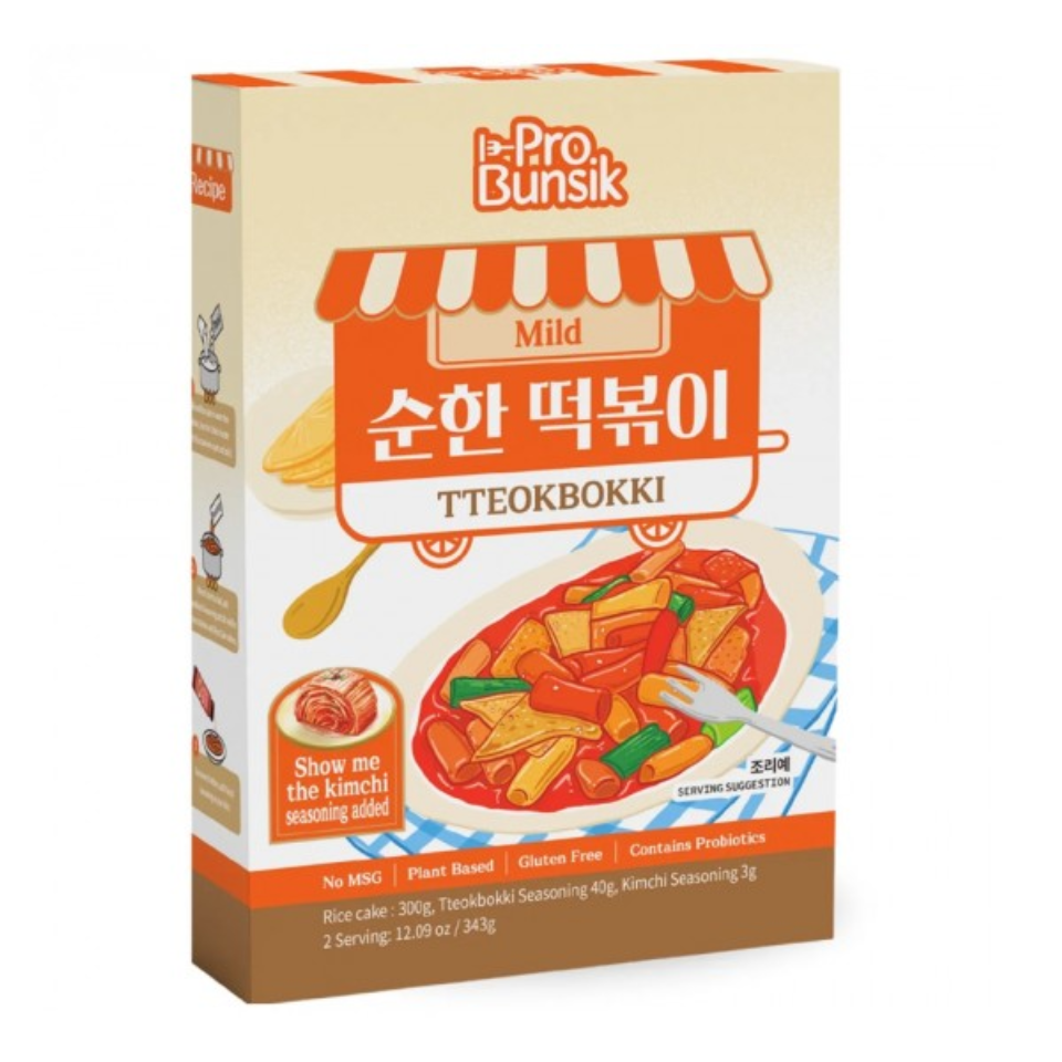 Korean Pro-Bunsik Tteokbokki Kit (2 Servings) - Mild, 343g