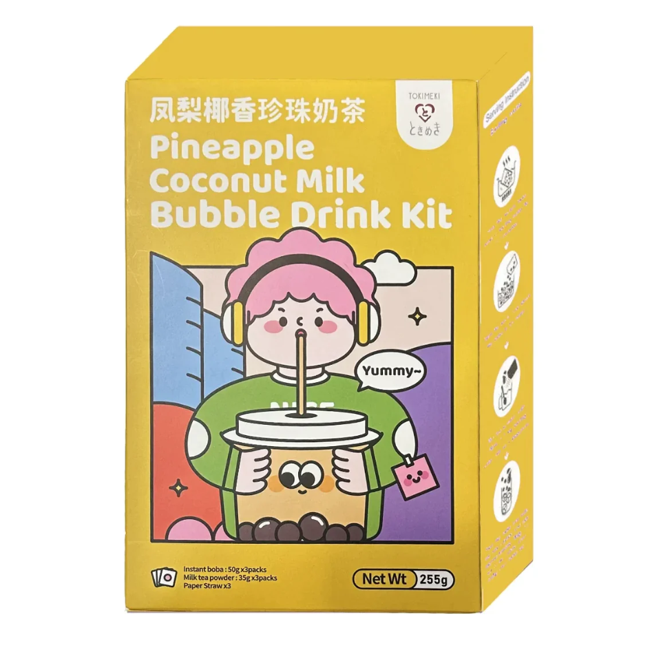 Tokimeki Boba Drink Kit - Pineapple Coco Milk, 255g